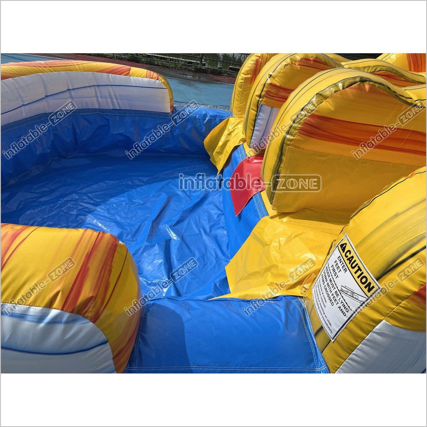 Tropical Wave Water Slide Party Jumper Rental Commercial Playground Equipment Inflatable Water Slide Into Pool - Inflatable-Zone