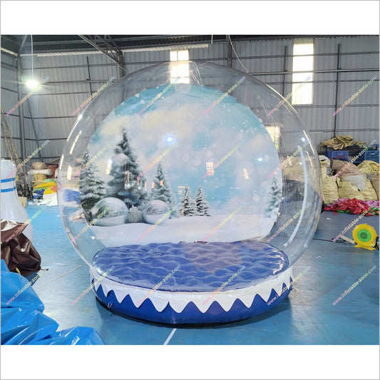 Vintage Snow Globes Christmas Yard Decorations Frozen Snow Globe Transparent Inflatable Bubble Tent - Inflatable-Zone