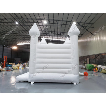 White Gorgeous Inflatable Wedding Bouncer Outdoor Bounce House Jumping Bouncy Castle For Kids Birthday Party - Inflatable-Zone