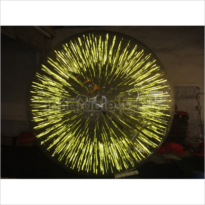 Yellow Light Shining Zorb Ball, Inflatable Flaming Zorb Ball, Lighting Inflatable Zorb - Inflatable-Zone