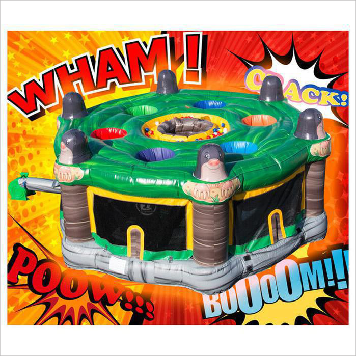 Green Funny Indoor Inflatable Whack - A - Mole Game For Children - Inflatable-Zone