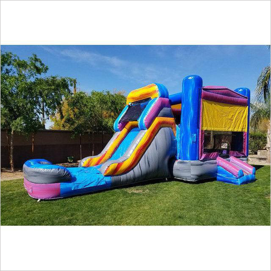 Super Soaker Mega Battle Carrier Bounce House Slide Combo Wet Dry Inflatable Water Jumping Castle - Inflatable-Zone