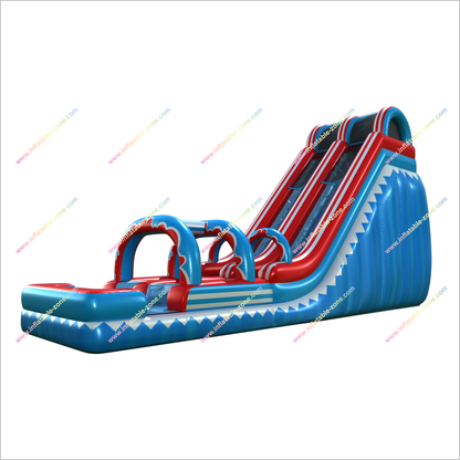 20 Foot New Inflatable Water Slide Blow Up Arch Double Water Slide Summer Party - Inflatable-Zone