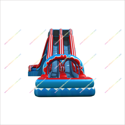 20 Foot New Inflatable Water Slide Blow Up Arch Double Water Slide Summer Party - Inflatable-Zone