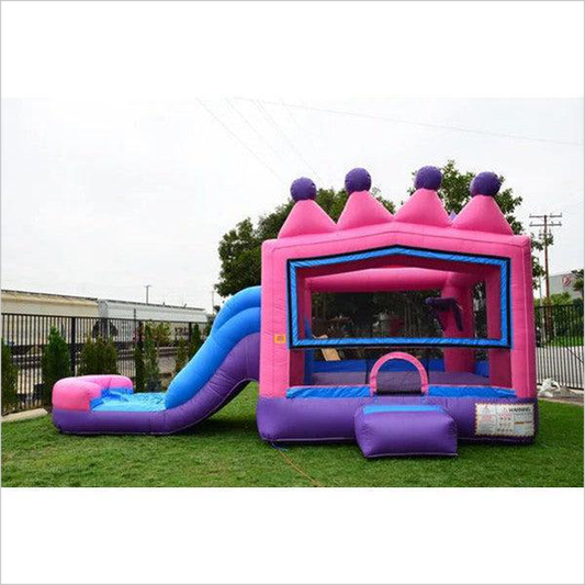 Princess Bounce House With Slide Wet Dry Combo Inflatable Jumping Castle For Parties - Inflatable-Zone