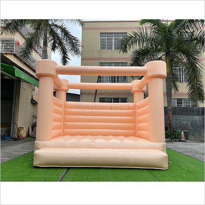 Pastel Peach Wedding Bounce House Castle , Inflatable Party Jumping Castle - Inflatable-Zone