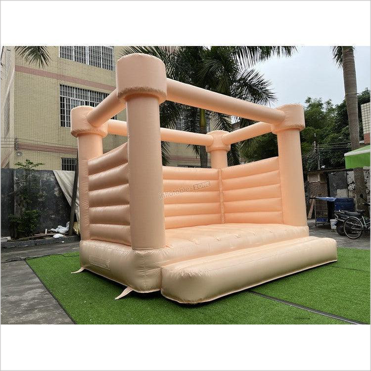 Pastel Peach Wedding Bounce House Castle , Inflatable Party Jumping Castle - Inflatable-Zone