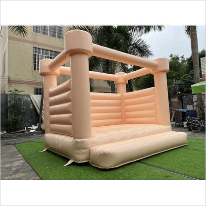 Pastel Peach Wedding Bounce House Castle , Inflatable Party Jumping Castle - Inflatable-Zone