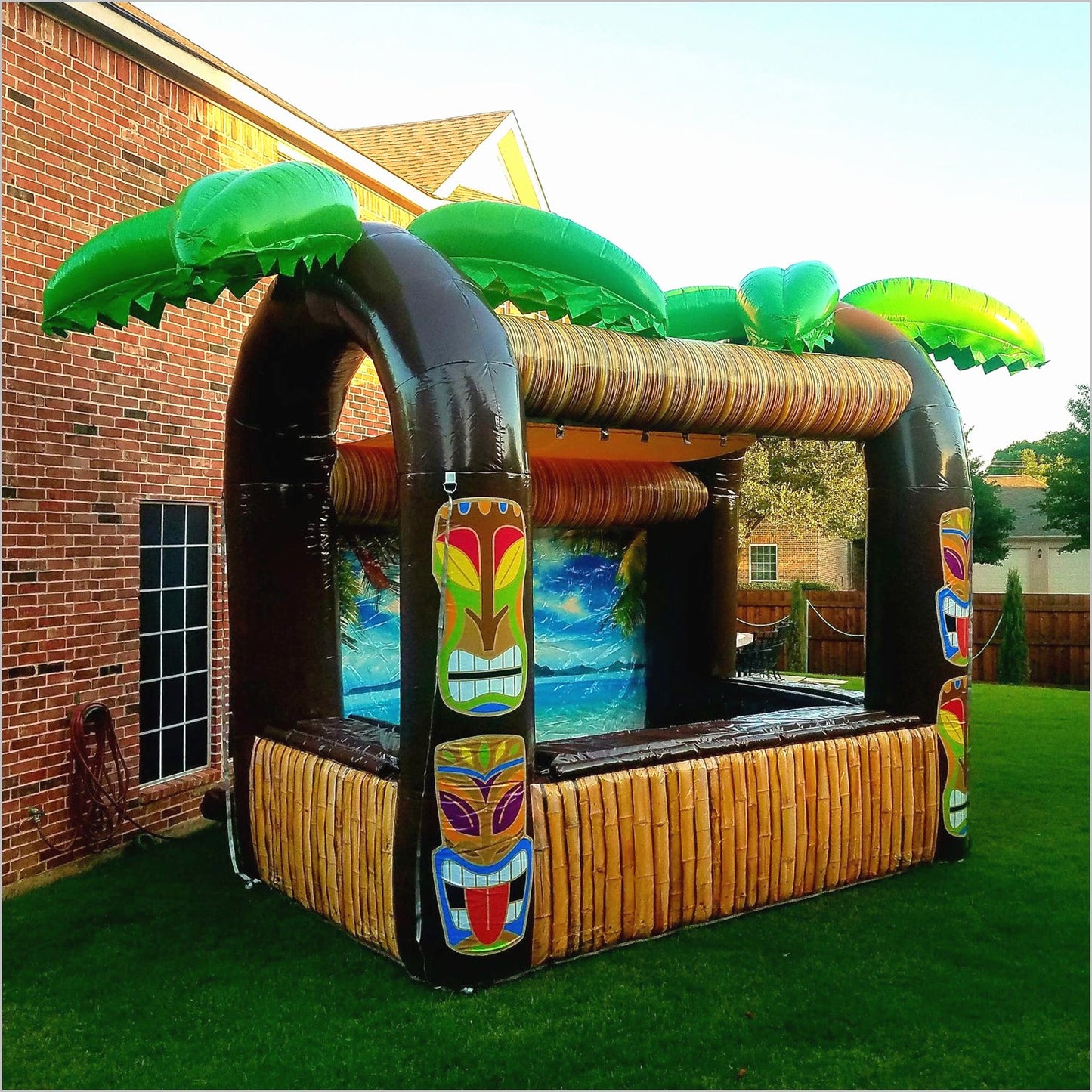 Backyard Tiki Bar Tropical Theme Party Fun Portable Tiki Bar Inflatable Summer Beach