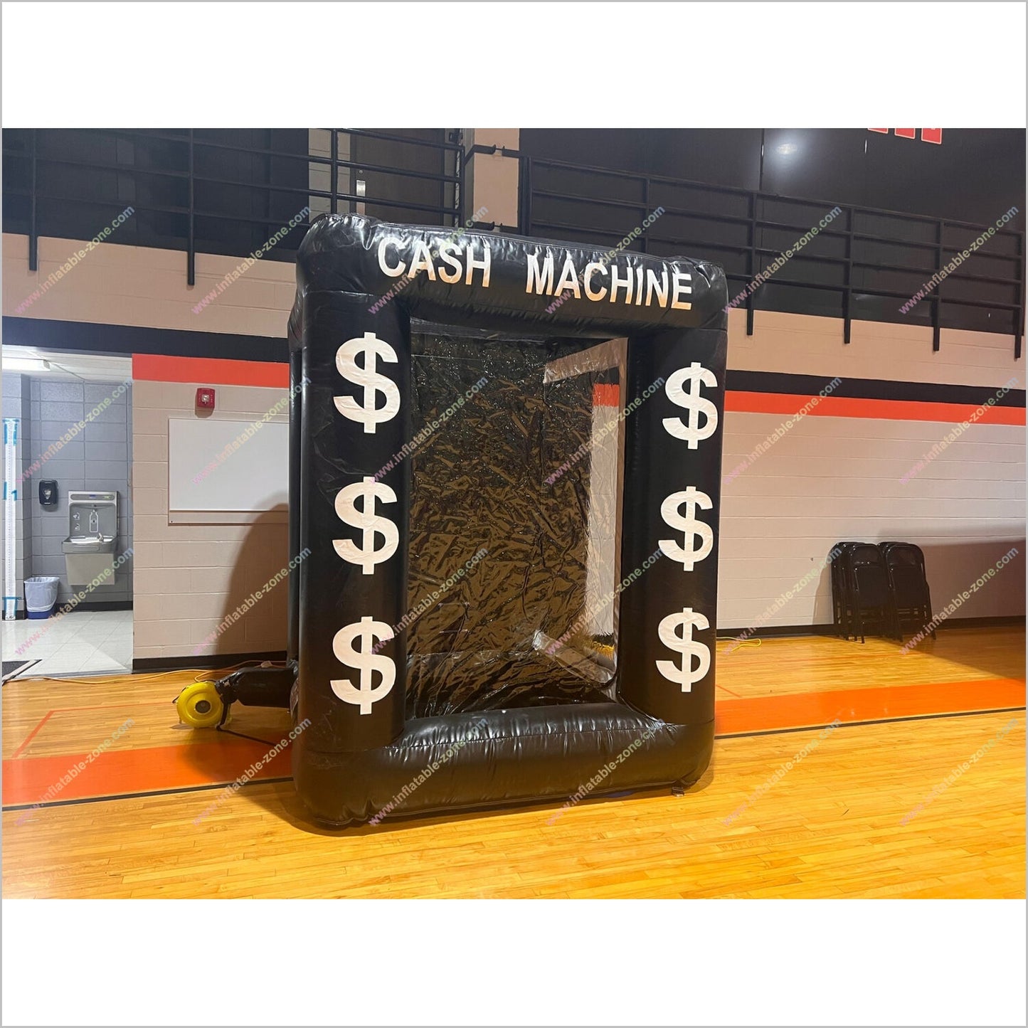 Black Vault Inflatable Cash Machine Box Game Inflatable Money Booth Cash Machine Near Me - Inflatable-Zone