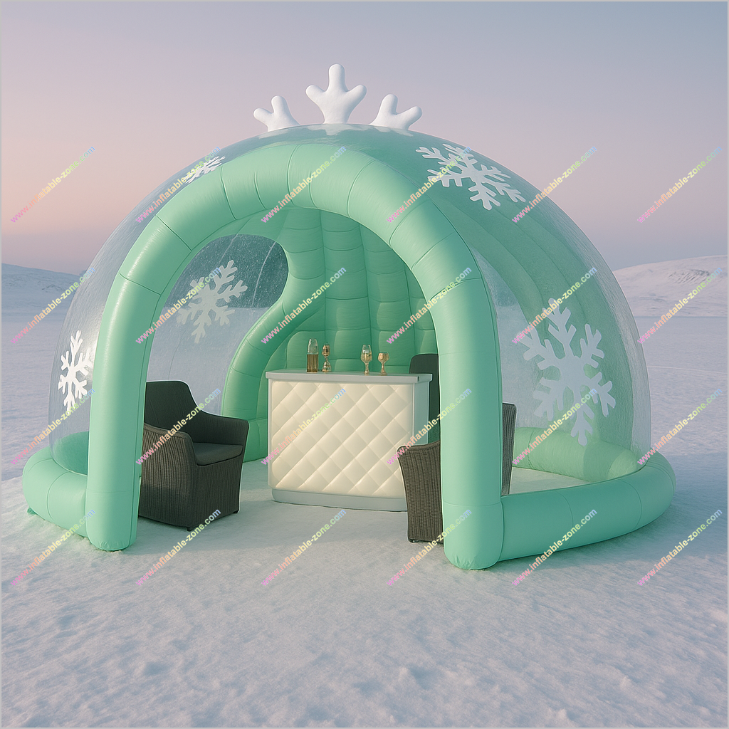 Arctic Vibes Inflatable Ice Bars Cold Drinks Inflatable Ice Bar Tent Pool Party Rent Near Me