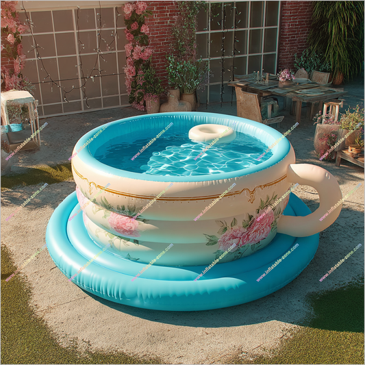 Summer Holiday Inflatable Pool Teacup Best Outdoor Water Toy Inflatable Teacup Pool For Kids