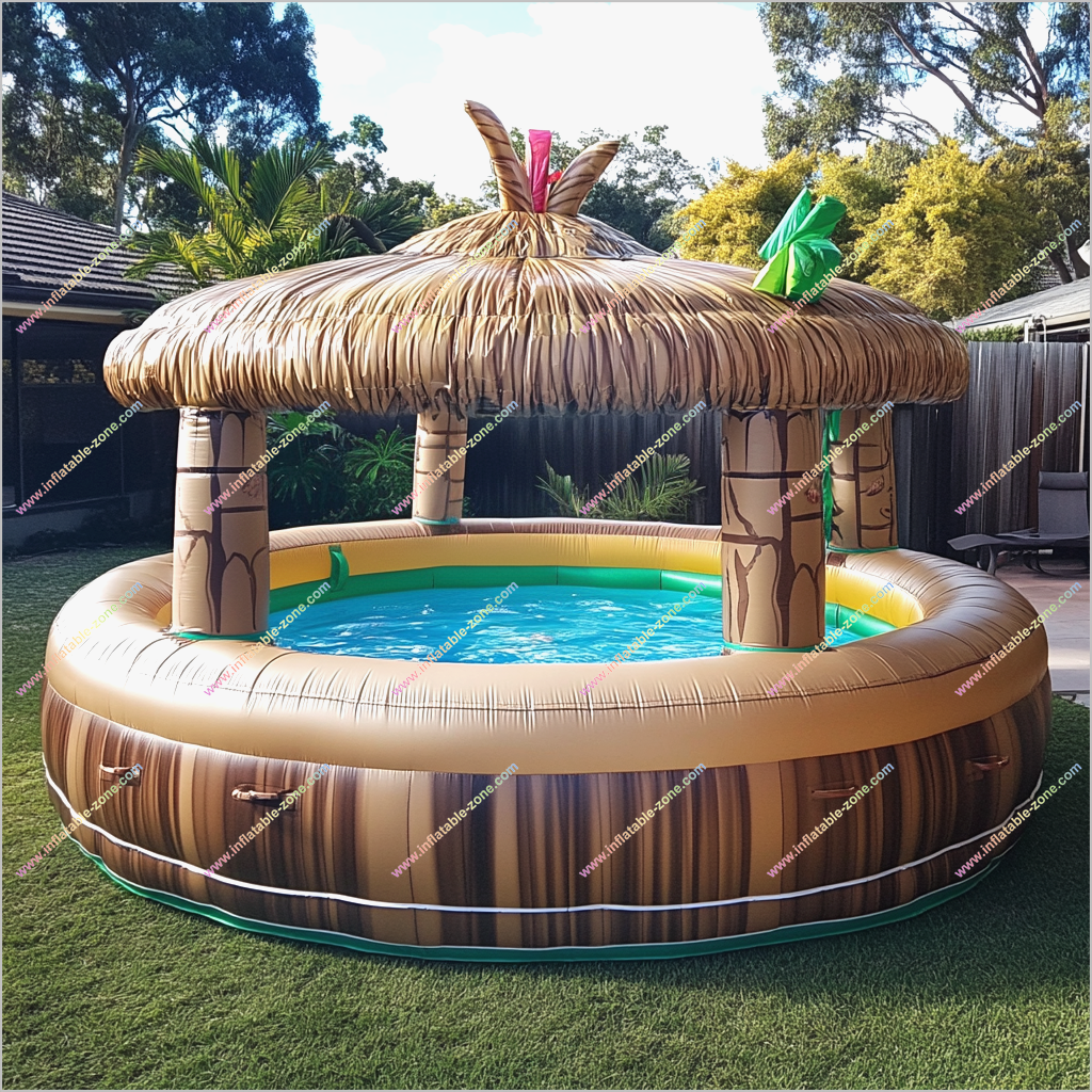 Inflatable Tiki Bar Pool Outdoor Water Swimming Inflatable Pool Tiki Bar Ideas For A Backyard Party