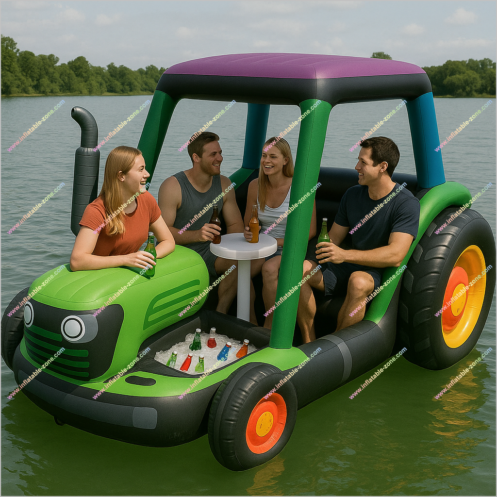 Kick Back Inflatable Tractor Lake Floats Sip Cold Drinks Inflatable Tractor Float Chill With Friends
