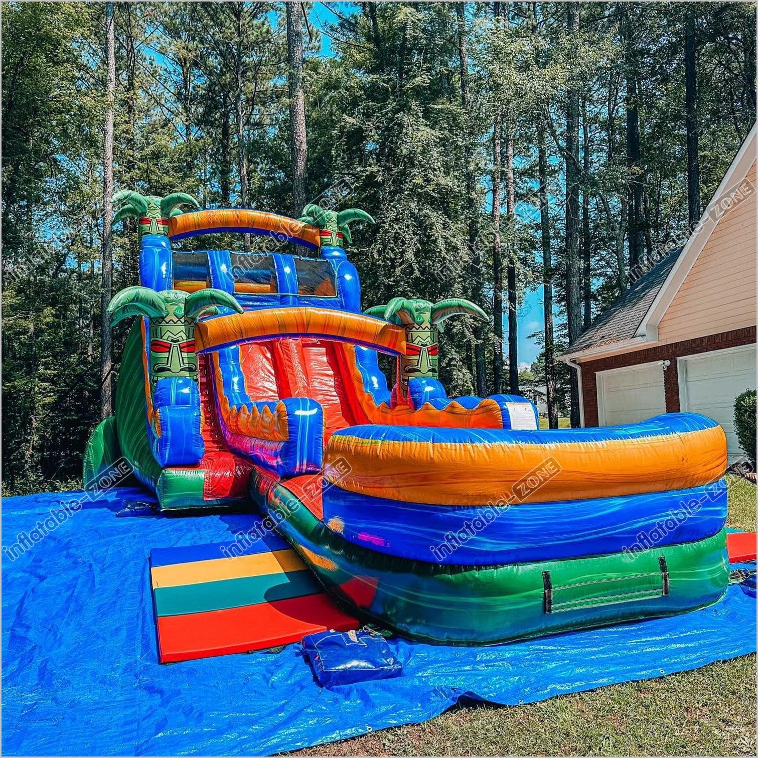 Large Inflatable Water Slide Adult Slip Sportspower My First Splash N Slides - Inflatable-Zone