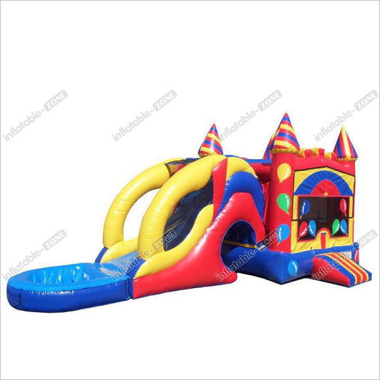 Commercial Jumping Castle Birthday Balloons Combo Bounce House Inflatable Water Slide With Pool - Inflatable-Zone