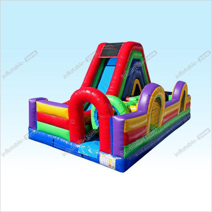 Water Assault Course Inflatable Lake Obstacle Bouncy Pursuit Jumping Castle Giant Run - Inflatable-Zone