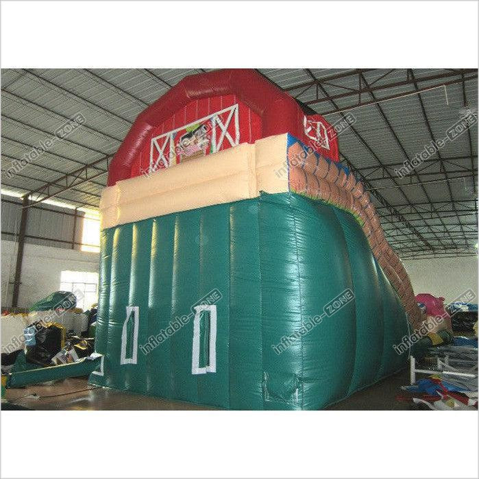 Inflatable The Farm Themed Standard Dry Slide Top Inflatable Dry Commercial Slide