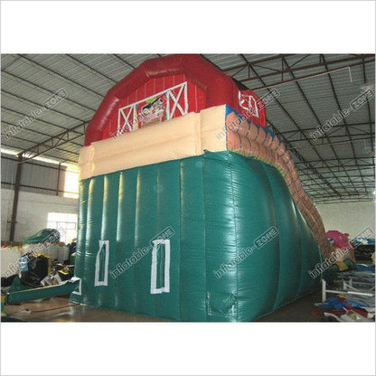 Inflatable The Farm Themed Standard Dry Slide Top Inflatable Dry Commercial Slide