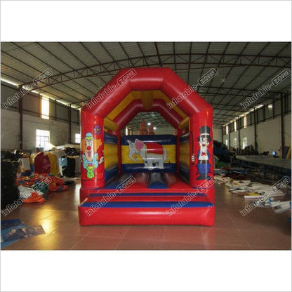 Clown Circus Themed Inflatable Bouncer Elephant Inflatable Bouncer Jumping Square Inflatable Clown Bouncer