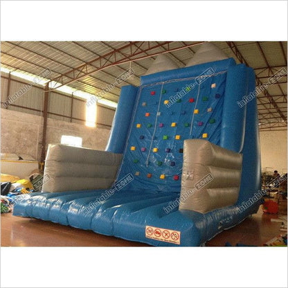 Kindergarten School Inflatable Rock Climbing Wall Double Stitching