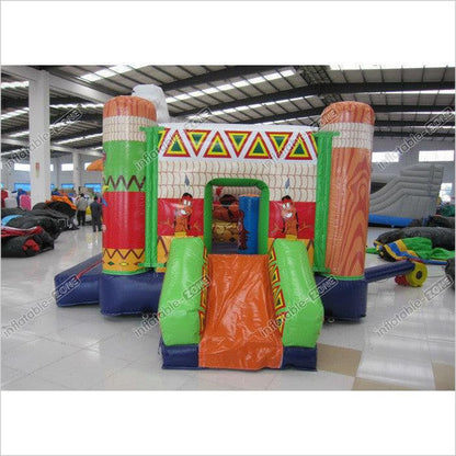 Inflatable India Mini Bouncer Combo Multi Play Classic Inflatable Mini Jumping House With Small Slide Kids Bouncy House