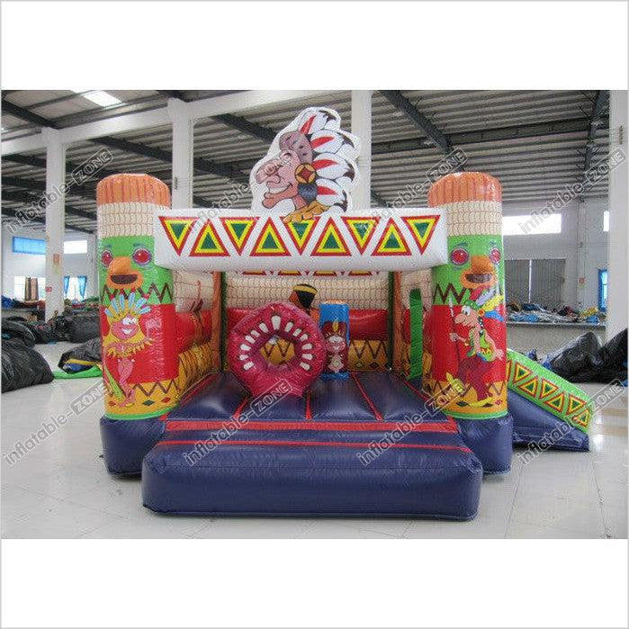 Inflatable India Mini Bouncer Combo Multi Play Classic Inflatable Mini Jumping House With Small Slide Kids Bouncy House