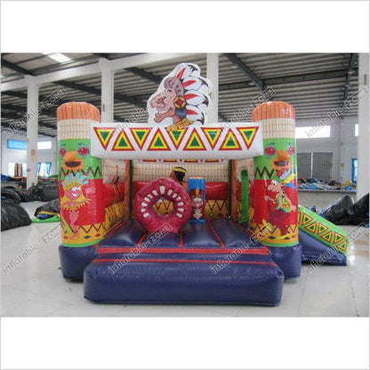 Inflatable India Mini Bouncer Combo Multi Play Classic Inflatable Mini Jumping House With Small Slide Kids Bouncy House