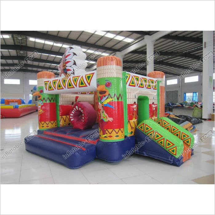 Inflatable India Mini Bouncer Combo Multi Play Classic Inflatable Mini Jumping House With Small Slide Kids Bouncy House
