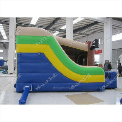 Classic Inflatable Pirate Themed Combo PVC Standard Size Inflatable Pirate Bouncy With Slide For Kids Under 15