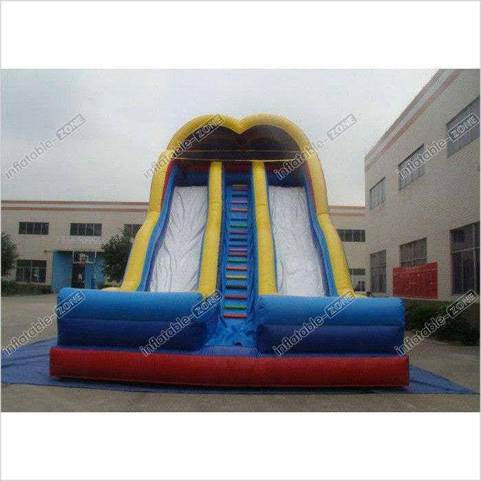 Colourful Durable Inflatable Double Dry Slide For Children And Adult Inflatable Arch Dry Slide