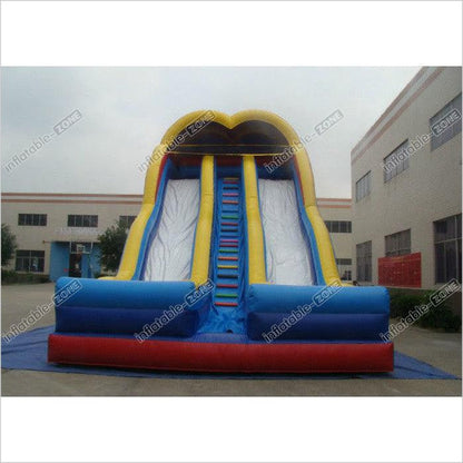 Colourful Durable Inflatable Double Dry Slide For Children And Adult Inflatable Arch Dry Slide