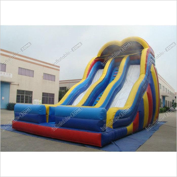 Colourful Durable Inflatable Double Dry Slide For Children And Adult Inflatable Arch Dry Slide