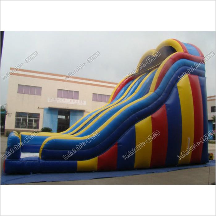 Colourful Durable Inflatable Double Dry Slide For Children And Adult Inflatable Arch Dry Slide