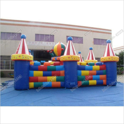 Colourful Circus Big Inflatable Maze Sport Game Outdoor Inflatable Sport Games