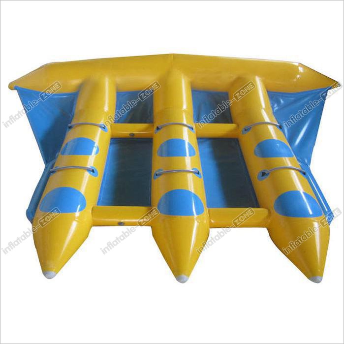 Funny Sea Beach Inflatable Flying Fish , Outdoor Entertainment Inflatable Banana Boat