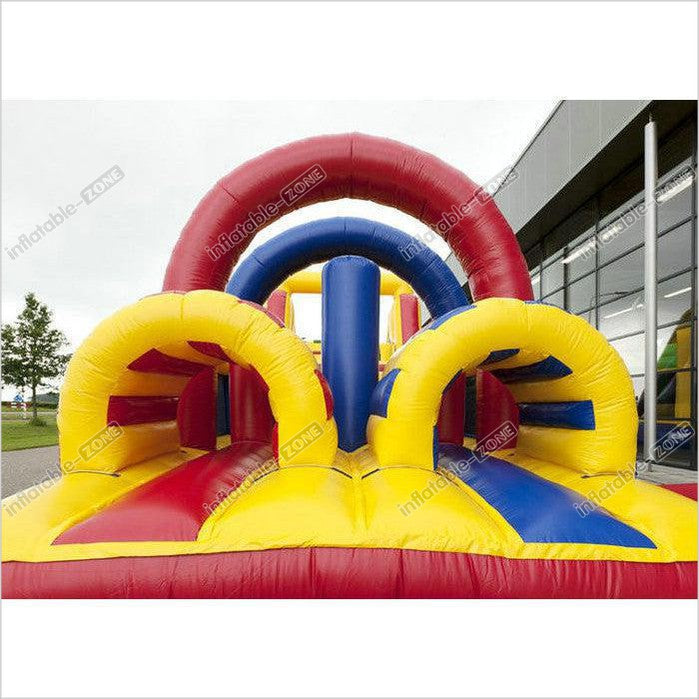 Outdoor Games Obstacle Course Jump House , Moon Bouncy Obstacle Course