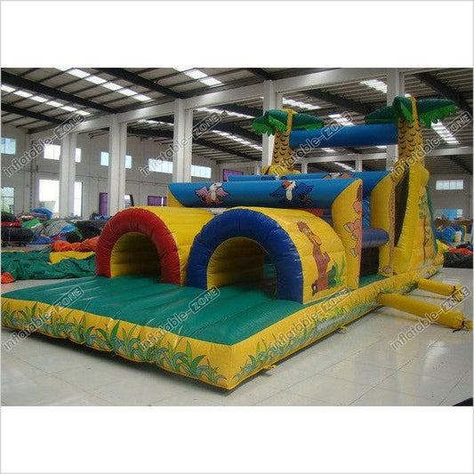 Big Party Obstacle Course Bounce House Kids Sports Games Blow Up Assault Course