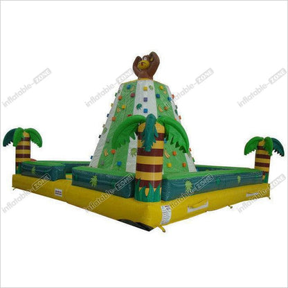 Funny Monkey Inflatable Rock Climbing Wall Challenging For Outdoor Activities