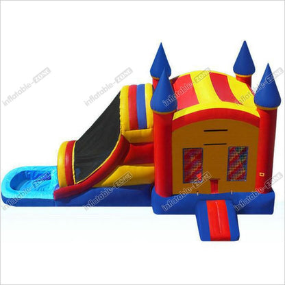 Funny Inflatable Bouncer Combo Wiith Water Slide , Toddler Blow Up Fun House