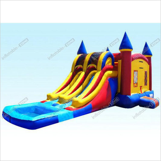 29Ft Dual Lane Inflatable Castle Combo For Kids 29L X 13W X 14H