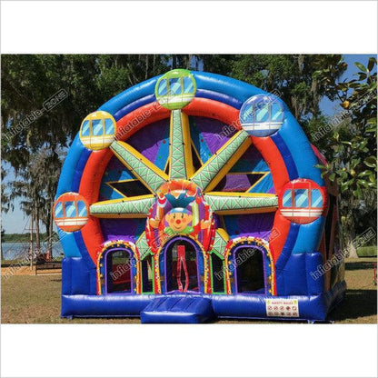 Commercial Inflatable Bouncer House Combo 0.55MM PVC Ferris Wheel
