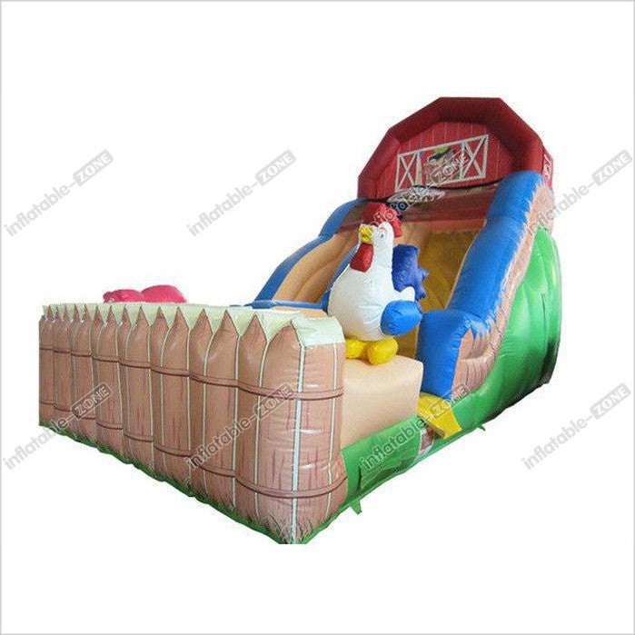 Inflatable The Farm Themed Standard Dry Slide Top Inflatable Dry Commercial Slide