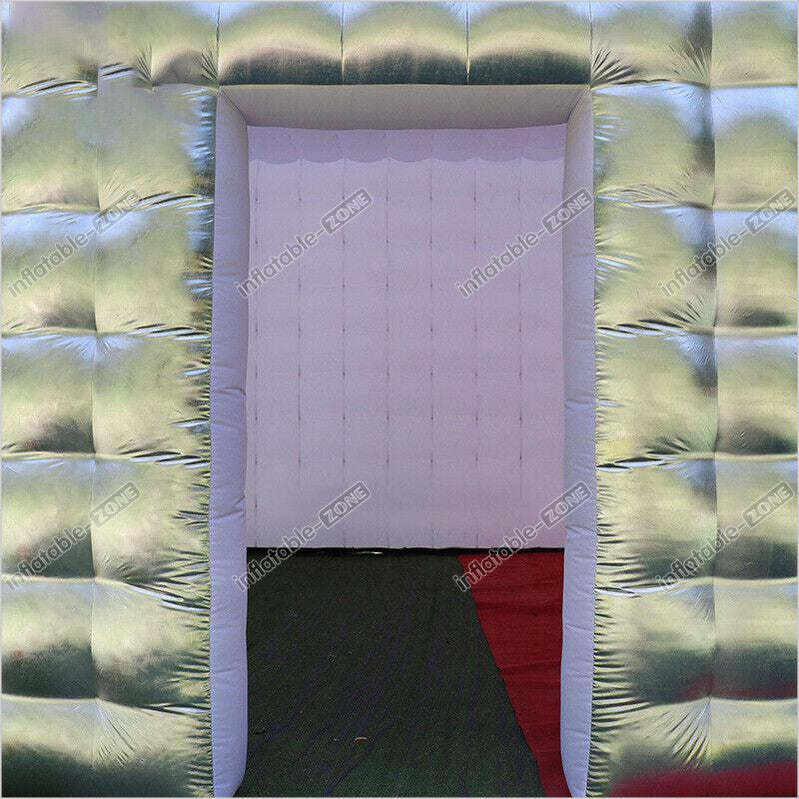 Giant Silver Commercial Inflatable Cube Tent for Party Events Outdoor Inflatable Party Tent Inflatable Nightclub - Inflatable-Zone