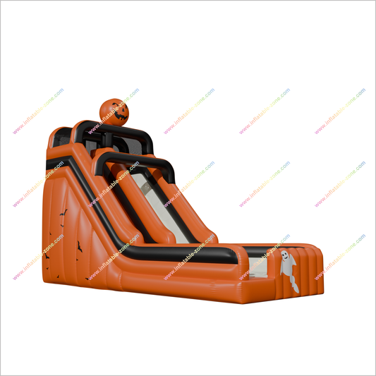 Giant Inflatable Pumpkin Blow Up Slide Rental Spooky Halloween Yard Commercial Inflatable Slides For Sale - Inflatable-Zone