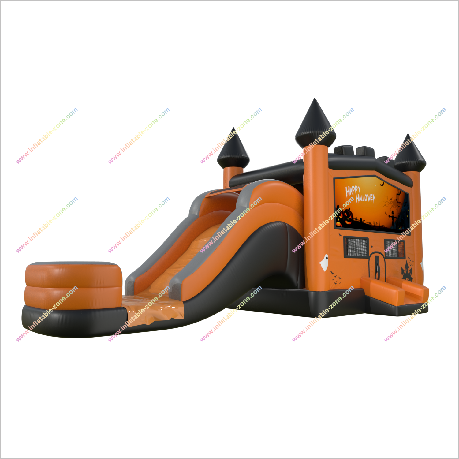 Pumpkin Happy Halloween Inflatable Bounce House With Water Slide Buying A Jumping Castle Inflatable Water Slide Into Pool - Inflatable-Zone