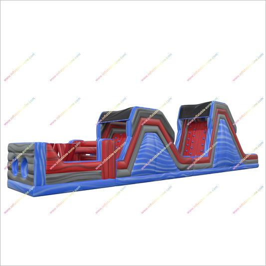 Blue Rush Lava Obstacle Course Birthday Party Commercial Jumping Inflatable Mega Obstacle Course For Backyard - Inflatable-Zone