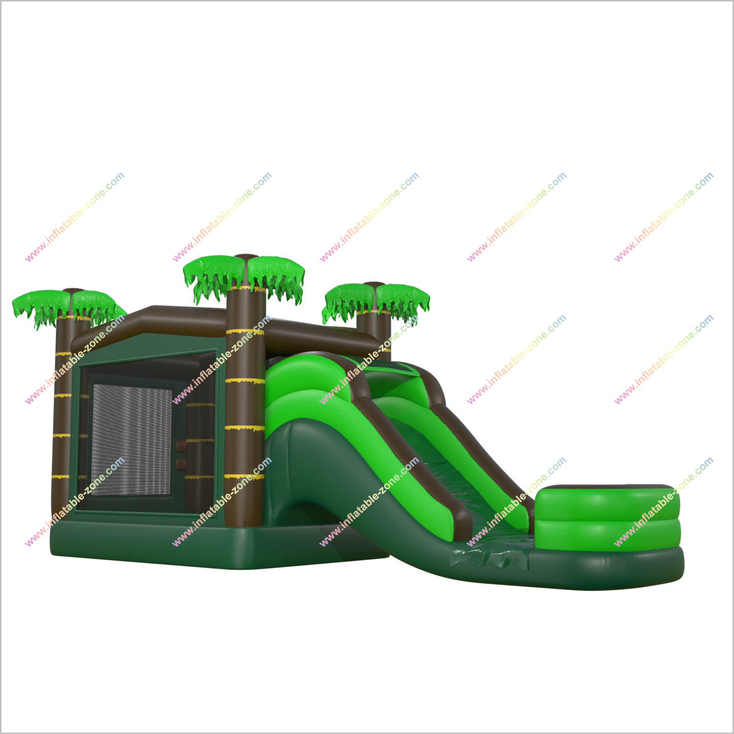 Bounce Combo Jumping House With Water Slide Inflatable Water Play Center Jungle Bouncy Castle Waterslide Rentals - Inflatable-Zone