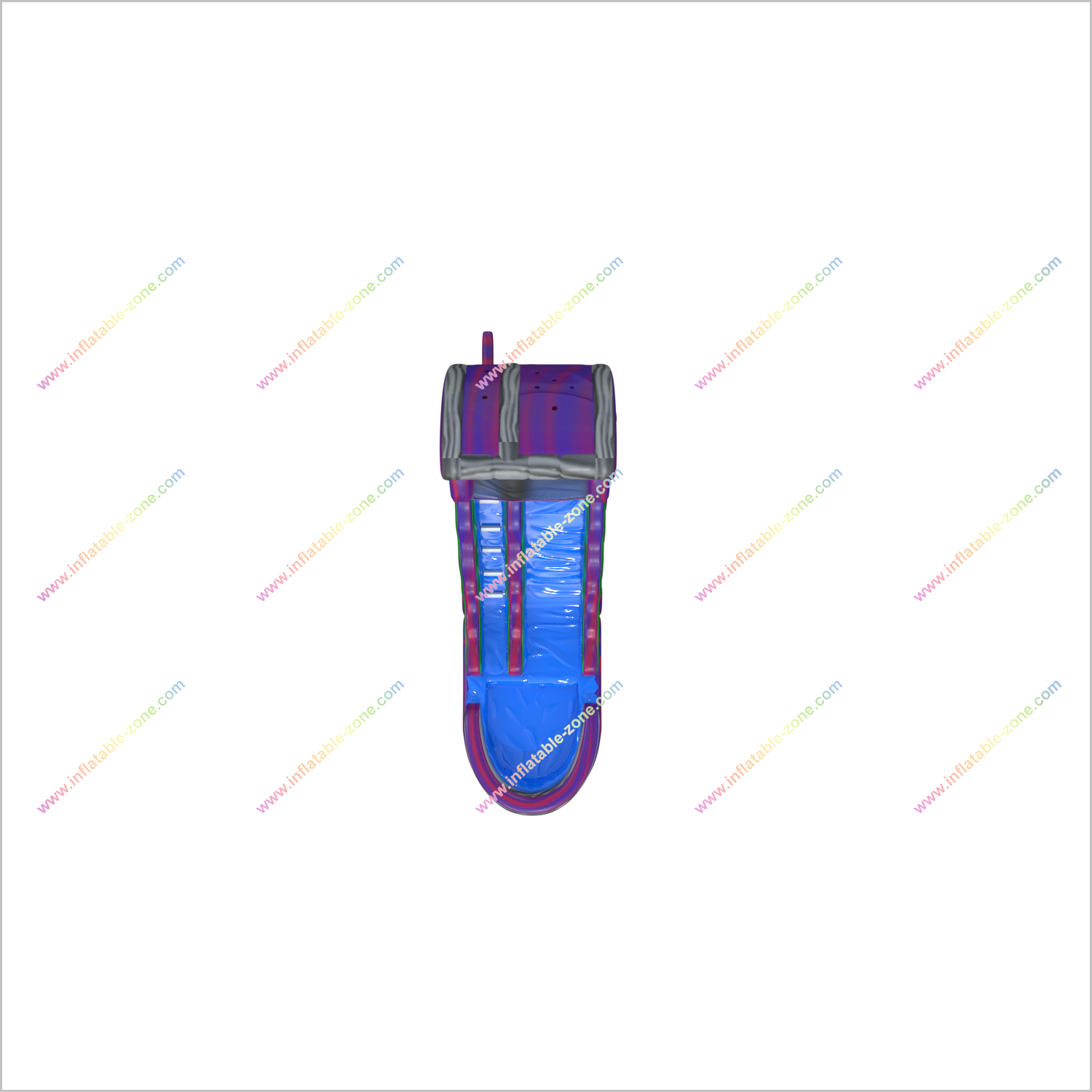 Purple Wave Inflatable Water Slide Liquid Magma Single Lane Water Slide Pool Inflatable Water Jumper - Inflatable-Zone