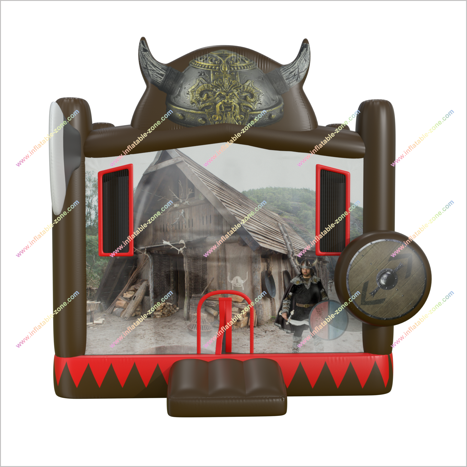 Axe And Shield Inflatable Castle Bounce House Outdoor Soft Play Jumpy House Rental Near Me Adventure Party - Inflatable-Zone